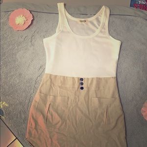 White/beige one piece dress NWOT